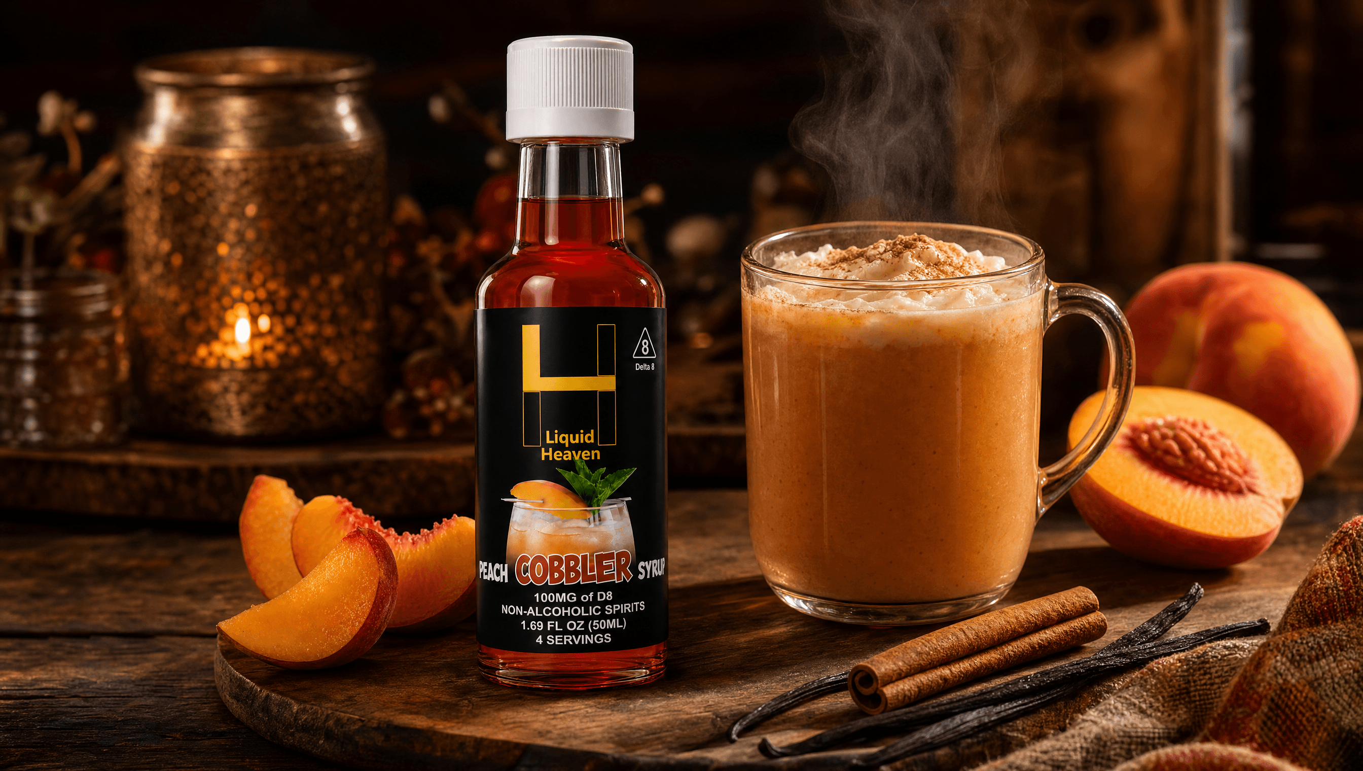 Peach Cobbler Nightcaps: Cozy Dessert Mocktails