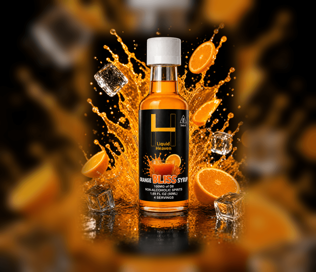 ORANGE BLISS — Liquid Heaven Delta 8 syrup 50ML, 100MG THC bottle