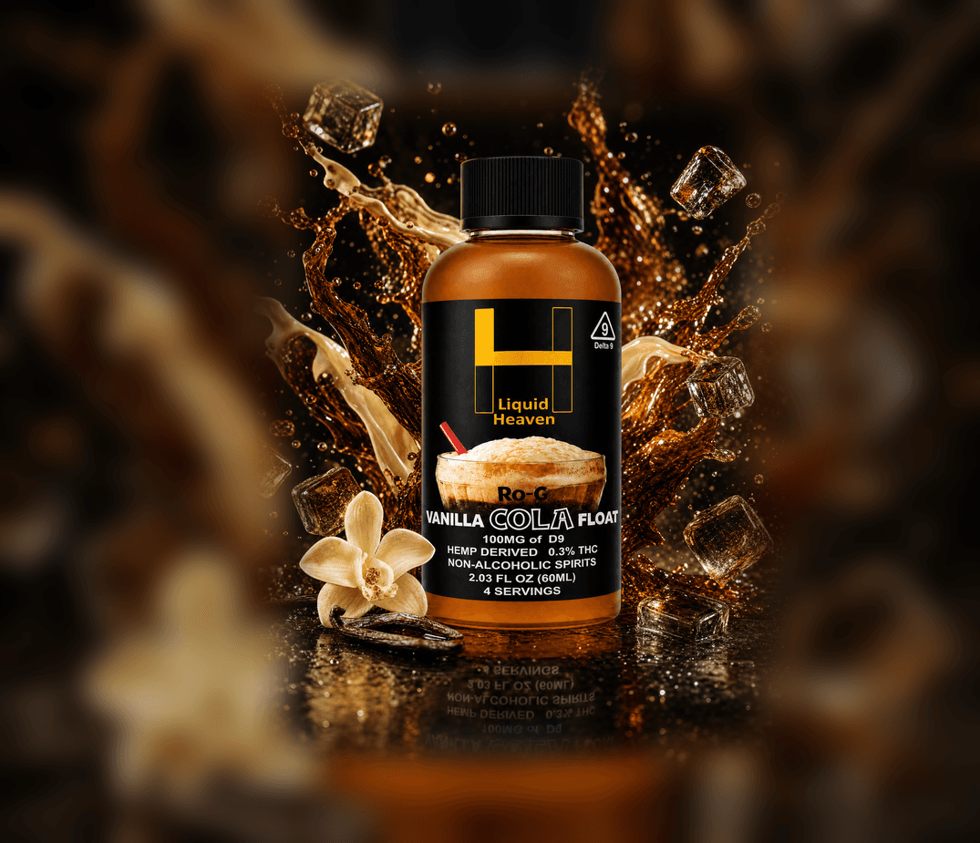 VANILLA COLA — Liquid Heaven Delta 9 float 60ML, 100MG THC bottle