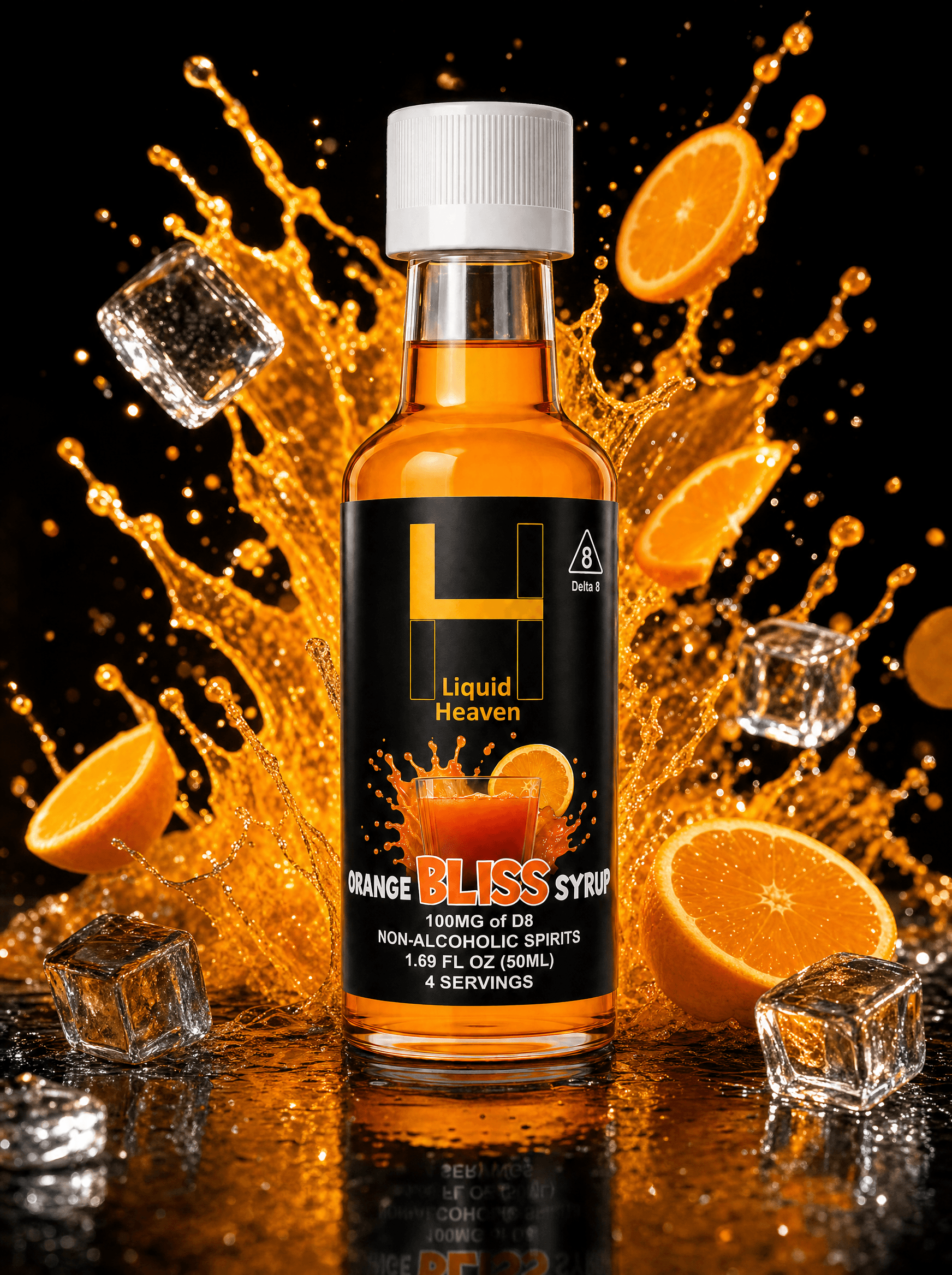 ORANGE BLISS flavor splash render