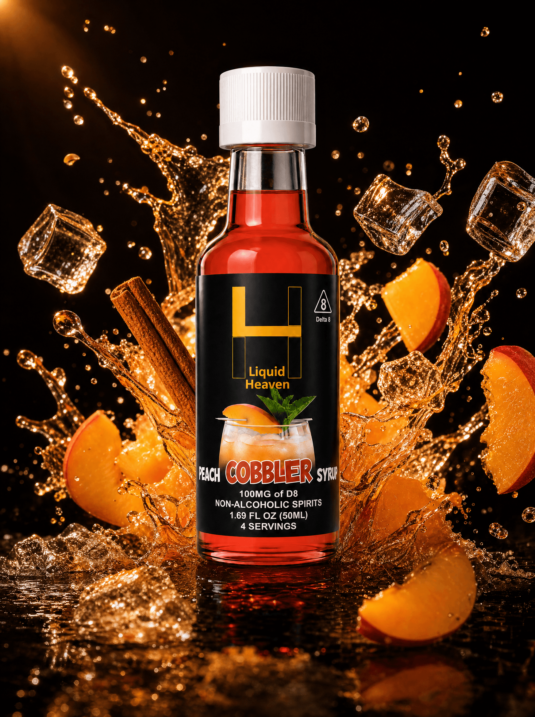 PEACH COBBLER flavor splash render